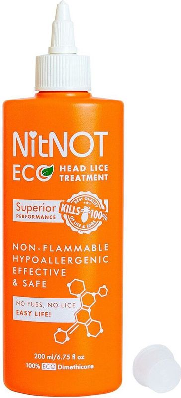 NitNOT Luizenshampoo & Hoofdluisbehandeling 200ml – Effectief tegen luizen & neten – Veilig voor kinderen & volwassenen