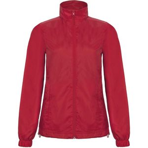 B&C Dames/dames ID.601 Douchebestendig Windbrekerjasje met kap (Rood)