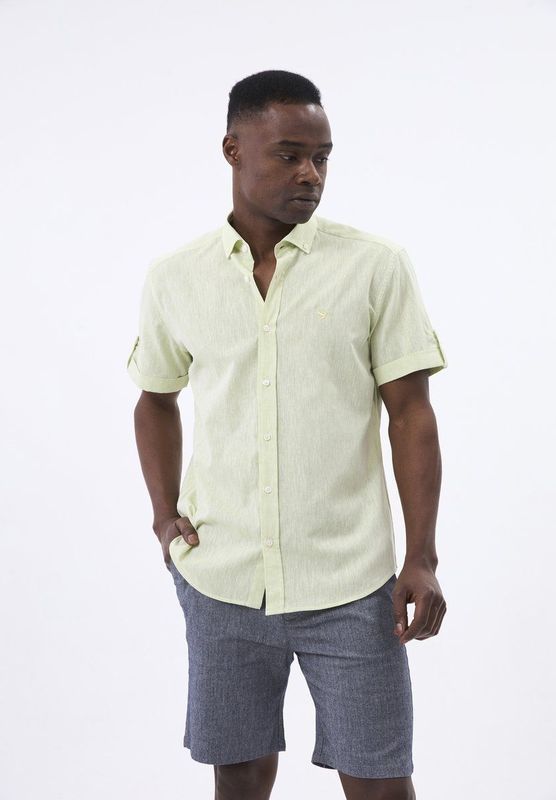 Felix Hardy - Basic Overhemd - Lichtgroen - Katoen Blend
