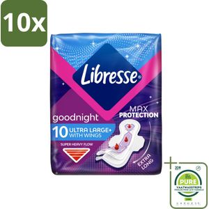 10 x Libresse – Inlegkruisjes – Invisible Goodnight 3 mm – Nachtbescherming – 10 Inlegkruisjes - Grootverpakking - Nachtbescherming - Inlegkruis - Nachtbescherming Vrouw - Ongestoorde Nachtrust - Zachte Nachtbescherming