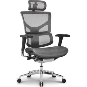 CLP Spokane Ergonomische Bureaustoel - Voor volwassenen - Met armleuningen - Stof - grijs