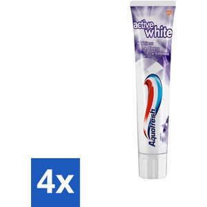 Aquafresh - Tandpasta - Whitening - Stralend Witte Tanden - 100 ml - Voordeelverpakking - 4 stuks