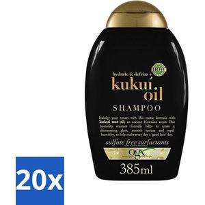 OGX - Kukui Oil - Shampoo - Hydraterend - Anti-Pluis - 385 ml - Bulkverpakking - 20 stuks