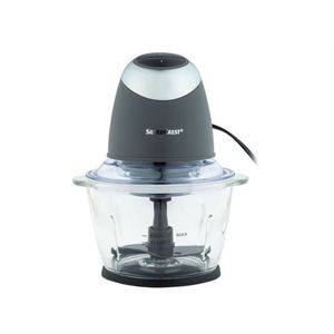 SILVERCREST® Multihakker Antraciet - 500W - 0.5L - Hakmolen - De uitneembare mesinzetstukken zijn van RVS