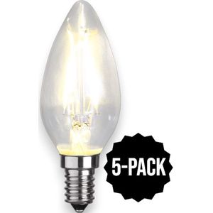 5-Pack | Filament Kaarslamp - E14 - 2W - Extra Warm Wit - 2700K