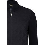 State of Art Heren vest blauw (Maat: S) - Effen - Halslijn: Opstaande kraag,