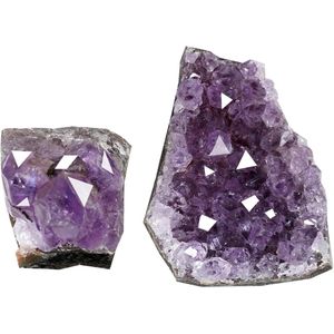 Natuurlijke Paarse Amethist Kristallen Cluster voor Thuisdecoratie - Set van 2 (10g)
