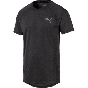 PUMA Evostripe Tee Shirt Heren - Dark Gray Heather - Maat S