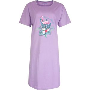 Temptation Dames Nachthemd - Bigshirt - Korte Mouw - Paars - Maat S