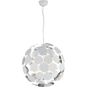 LED Hanglamp - Torna Discon - E14 Fitting - 6-lichts - Rond - Mat Wit Aluminium
