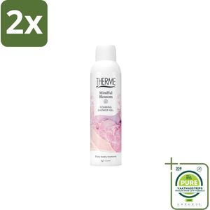Therme - Shower Foaming Mindful Blossom - Product - Verzorgend - Verfrissend - 200ml - Voordeelverpakking - 2 stuks - Douchegel - Bloesemgeur