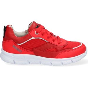 Braqeez 421340-541 Jongens Lage Sneakers - Rood - Leer - Veters