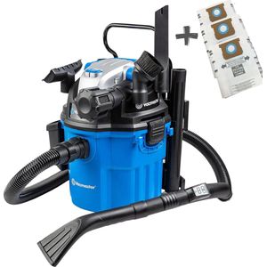 Vacmaster VWM1518R - Wandstofzuiger 1500 Watt - Nat Droog Stofzuiger - Stofzuiger voor montage aan de wand - Sterke Zuigkracht - Bouwstofzuiger - Stofzuiger Auto -