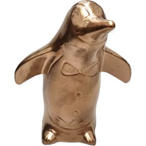 Cactula gouden pinguin spaarpot 16 cm