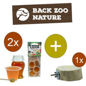 Back Zoo Nature Fruitkuipjes Honing - Vogelsnack - Inclusief houder