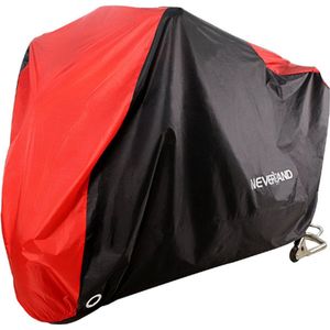 OxyFlowzy® - Motorhoes - Scooterhoes - Afdekhoes - 100% Waterdicht - Met Slotgaten - Incl. Opbergzak - Rood - 265x105x125 cm - XXL