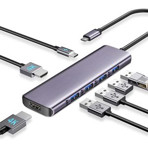 Docking Station Laptop 2x HDMI - Splitter Laptop - USB-C - Universeel