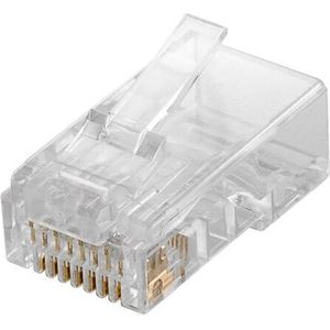 CAT 5e unshielded RJ45 connector - 1 stuks - Doorzichtig - Krimptang noodzakelijk