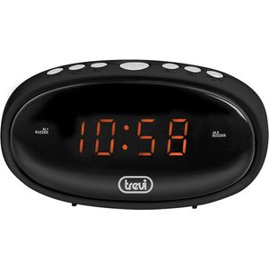 Trevi EC 880 - Digitale wekker - Amber LED display, zwart