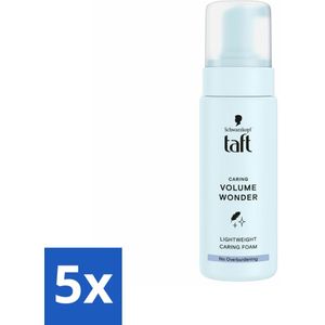 5 x Taft - Caring Volume Wonder - Lightweight Foam - Lichtgewicht lift - 150 ml - Haarpoeder - Volumepoeder - Lichtgewicht Lift - Fijn Haar - Dun Haar