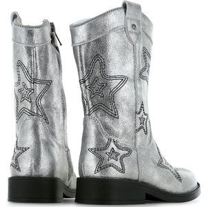 Cowboylaarzen | Meisjes | Old Silver Black | Leer | Shoesme | Maat 26