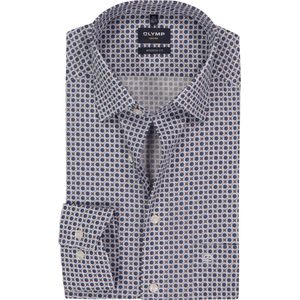 OLYMP - Luxor - Overhemd - Marine Blauw - Modern Fit - Strijkvrij