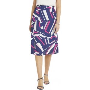 Lange uitlopende rok met elastiek in de taille