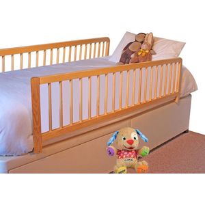 Safetots Extra Breed Dubbelzijdig Houten Bedhek Assortiment, Natuurlijk, 38cm Hoog x 140cm Breed, Peuter Bedrek voor Veiligheid, Veilig Kinder Bedhek, Voorgemonteerd, Eenvoudige Installatie