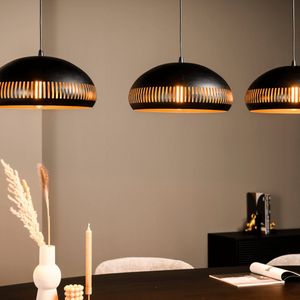 Janelle hanglamp 3L 150 cm breed zwart