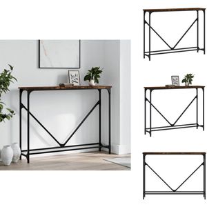 vidaXL Wandtafel - Wandtafels - Bijzettafel - Console Tafel - Wandtafel 102x22,5x75 cm bewerkt hout gerookt eikenkleurig