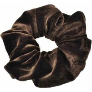 Go Go Gadget - Fluwelen scrunchie/haarelastiek - Donker Bruin