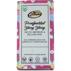 Beesha Proefpakket Ylang Ylang Duo | Shampoo Bar & Conditioner Bar | 100% Vegan | CG Proof | Sulfaatvrij | Parabeenvrij | Silicoonvrij