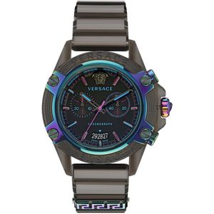 Versace Icon Active VEZ701022 Horloge - Kunststof - Zwart - Ø 44 mm