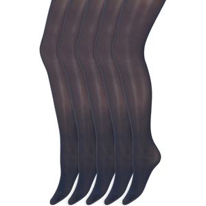 Glans panty | 35 Denier | Merk: Marianne | Maat: S t/m XXL | Kleur: Blauw | 5 Paar