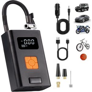 Draagbare Luchtcompressor Mini-Bandenpomp 12V 2000mAh Oplaadbaar Elektrisch voor Auto Fiets en Motorfiets