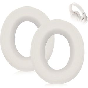 Allecto Plus - Siliconen Hoezen Koptelefoon Studio Pro - Compatibel met Beats Studio Pro - Wasbaar - Krasbestendig - Beschermhoes Oorkussens (Gebroken Wit)