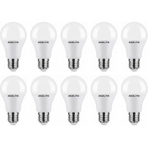 Asalite - LED Lamp A60 - E27 Fitting - 9W - 4000K Neutraal Wit Licht - 820 Lumen - 10 stuks