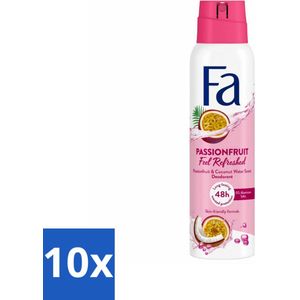 Fa – Deodorant Spray – Passion Fruit – 150 ml - Bulkverpakking - 10 stuks