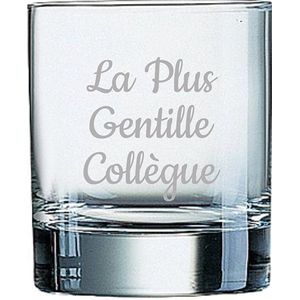 Whiskeyglas gegraveerd - 20cl - La Plus Gentille Collègue