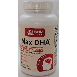 Max DHA, Hoog Geconcentreerde Omega-3 (180 Softgels) - Jarrow Formulas - Visolie - Voedingssupplement