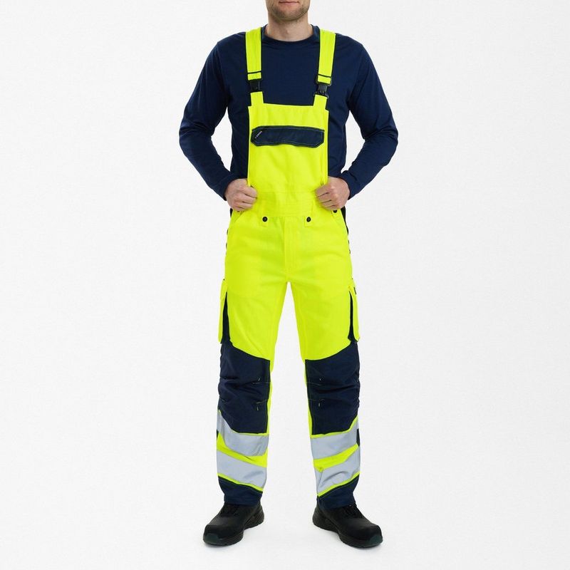 Engel - Safety Light - Amerikaanse Overall - Hi-vis Yellow / Blue Ink