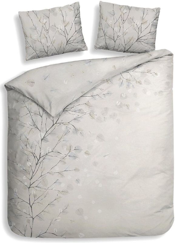 Heckettlane - Xia - Dekbedovertrek - Grijs - 100% Katoen-Satijn - 240x220 + 2 Slopen 60/70 cm