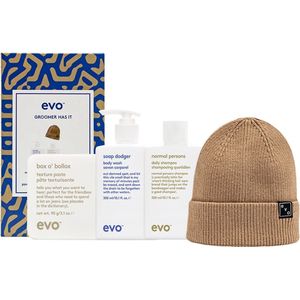 Evo Groomer Has It Pack - BeautyWorks - Normal persons daily shampoo 300ml - Soap dodger hand and body wash 300ml - Box o' bollox texture paste 90g
