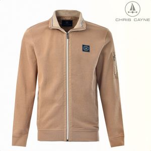 Chris Cayne heren vest - maat M - valt ruim - vest heren - kleur camel - herenvest met rits - zakken - uni