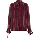 Lofty Manner - Blouse Mette - Diep Bordeaux - Folk Print - Dames
