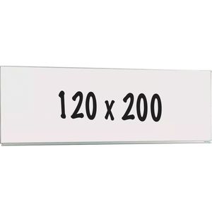 Whiteboard Deluxe Margarita - Emaille staal - Enkelzijdig bord - Weekplanner - Maandplanner - Jaarplanner - Magnetisch - Wit - 120x200cm