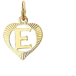 Huiscollectie Bedel Hart Letter E Goud