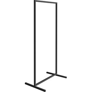 Recht kledingrek - zwart mat - 90 cm breed - 175 cm hoog