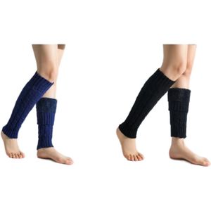 Herfst/Winter gebreide beenwarmers - 40*10cm - 2 paar - Herfst/Winter warme gebreide beenwarmers - Gebreide laarzen & sokken - Herfst/Winter warme sokken - Gebreide voetwarmers - Kabelgebreide slouch sokken - Voetwarmers