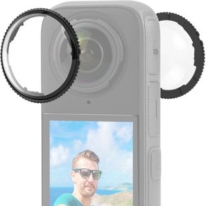Voor Insta360 X4 PULUZ Rotation Optical Glass Lens Guard Beschermhoes